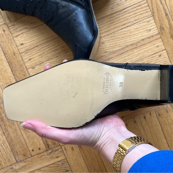 Black square toe boots - Bought in Italy - Picture 7 of 9